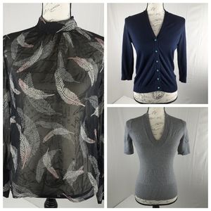 J. Crew Banana Republic XS Shirt Sweater Lot of 3